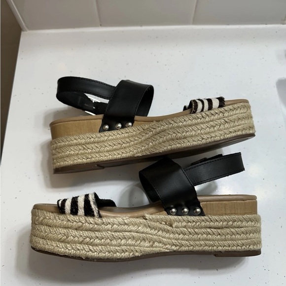 Steve Madden Women's Fifer Espadrille Wedge Sandals 7 Zebra Print Platform NWOT - Picture 4 of 9